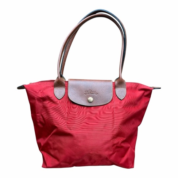 Longchamp Handbags - LONGCHAMP Tote Bag LE PLIAGE Nylon/Leather Foldable Red Red Tote Bag